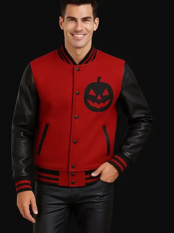 Pumpkin Jack O’Lantern Wool Red Jacket