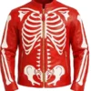 Red Skeleton Leather Jacket