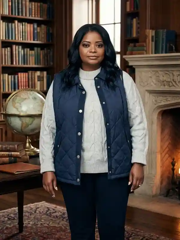 Ride or Die Debbie Blue Quilted Vest