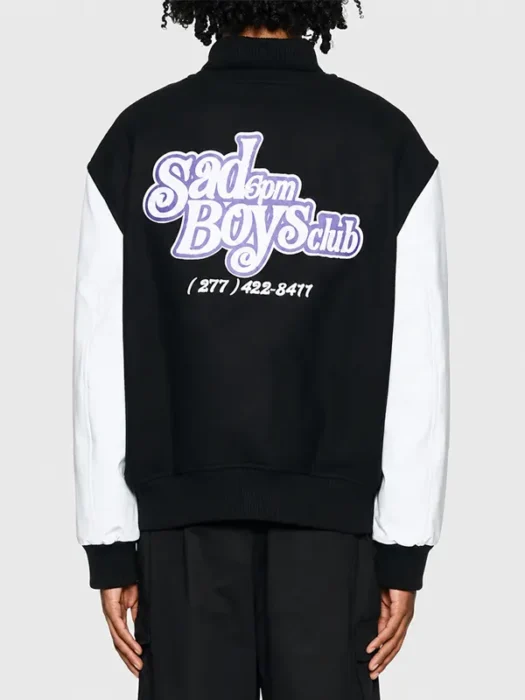 Sad 6pm Boys Season College Latterman Jacket Back