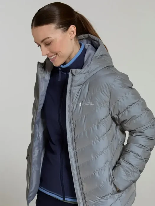 Seasons Womens Reflective Puffer GreyJacket