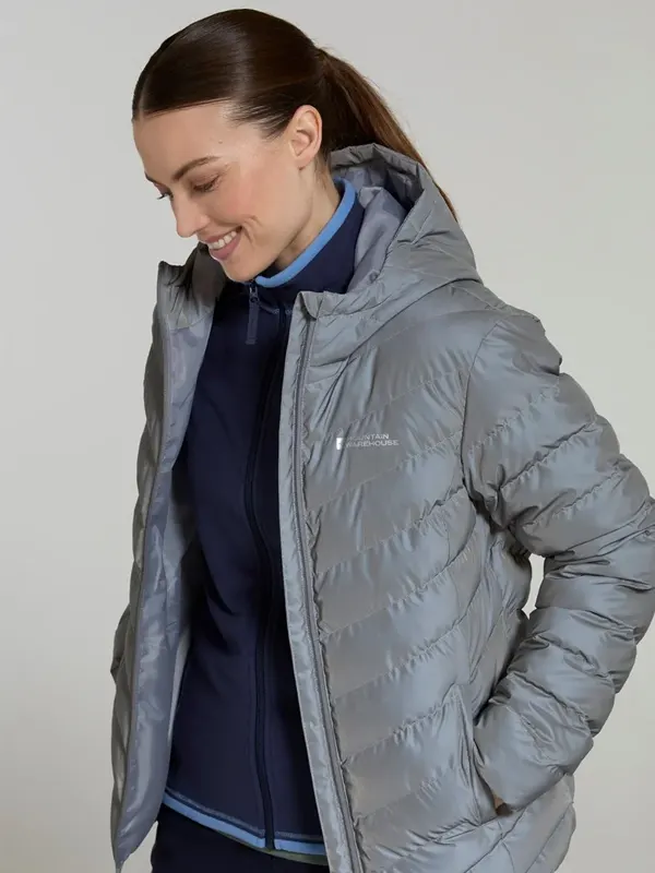 Seasons Womens Reflective Puffer GreyJacket