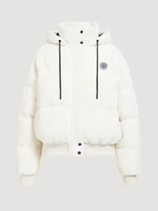 Sherpa Puffer White Jacket