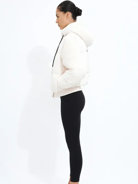 Sherpa White Puffer Jacket