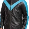 Shop the Nightwing Biker Leather Jacket Inspired by Dick Grayson
