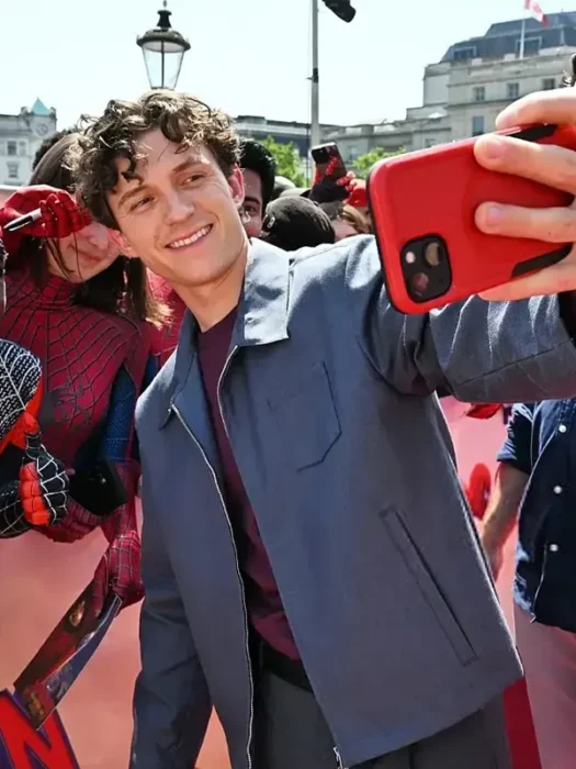 Spider Man London Photocall Tom Holland Jacket