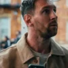 Spider Man Meets Messi Suede Beige Jacket