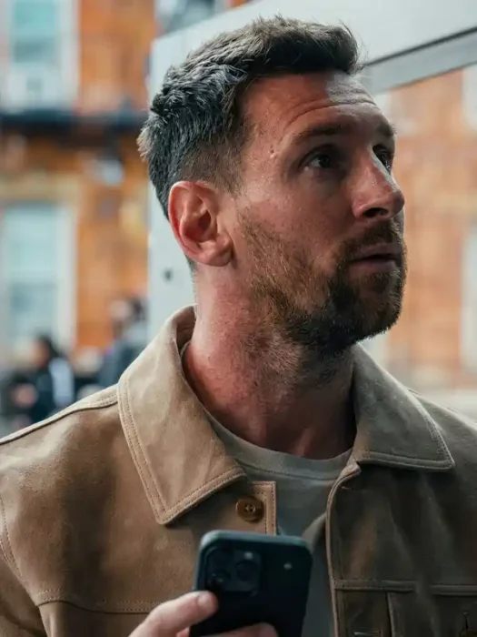 Spider Man Meets Messi Suede Beige Jacket