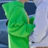 Street Style Hailey Bieber Green Hoodie