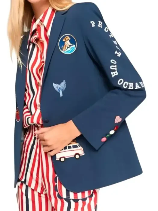 The Kelly Clarkson Show Dame Prue Leith Embroidered Blazer
