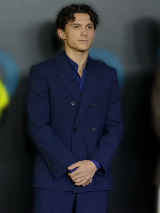 The Odyssey Premiere Mumbai Tom Holland Blue Blazer