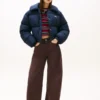 Tommy Badge Down Puffer Blue Jacket