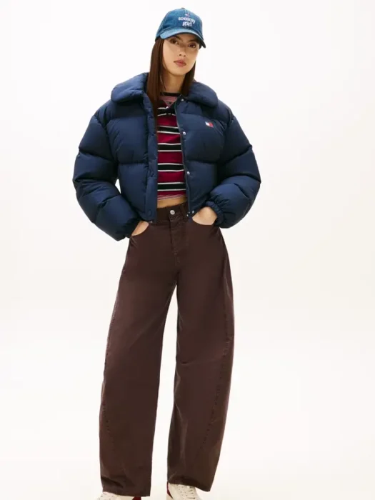 Tommy Badge Down Puffer Blue Jacket