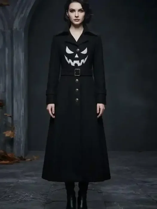 Vampire Halloween Jack O Lantern Blak Coat