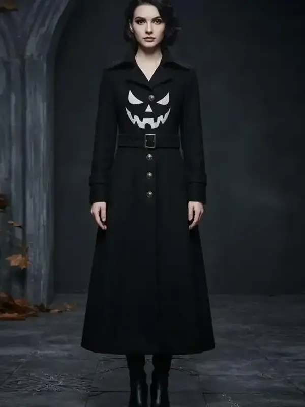Vampire Halloween Jack O Lantern Blak Coat