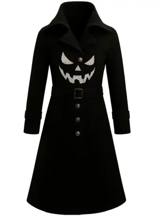 Vampire Halloween Jack O Lantern Long Coat