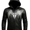 Venom Cosplay Hooded Black Superhero Jacket