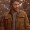 Video Game The Last of Us Part II Joel Miller Brown Suede Jacket