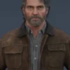 Video Game The Last of Us Part II Joel Miller Brown Suede Trucker Jacket