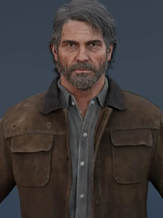 Video Game The Last of Us Part II Joel Miller Brown Suede Trucker Jacket