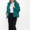 Womens Puffer Green Jacket