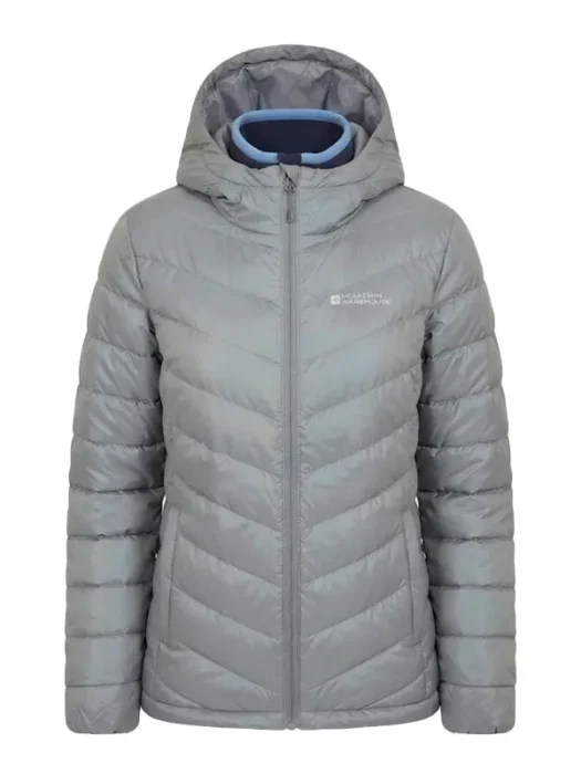 Womens Seasons Reflective Puffer Grey Jacket