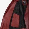 Womens Stylish Red Lambskin Biker Jacket