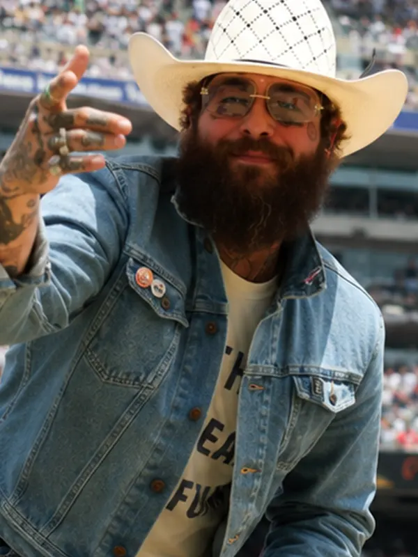World Cup 2026 Post Malone Blue Danim Jacket