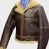 B3 Bomber WW2 RAF Sheepskin Leather Brown Jacket