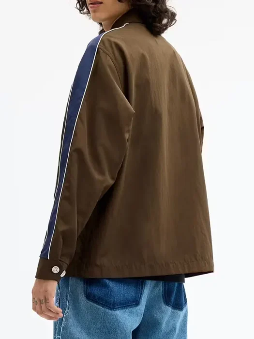 Brain Dead Nylon Racer Jacket In Recycled Polyamide Back