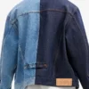 Brain Dead Split Denim Jacket In Recycled Cotton Back