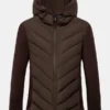 CONTRAST BROWN QUILTED JACKET