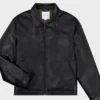Dayton Faux Leather Black Jacket