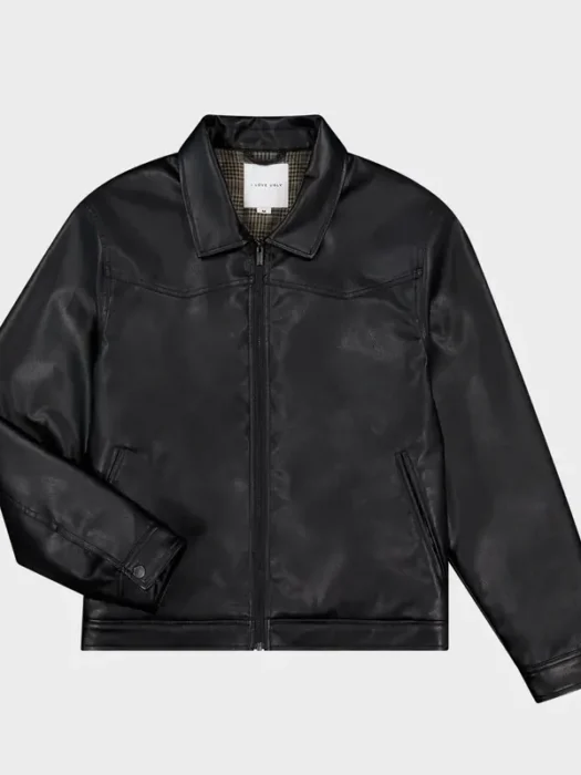 Dayton Faux Leather Black Jacket