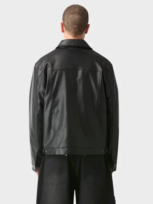 Dayton Faux Leather Jacket Back