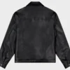 Dayton Faux Leather Jacket- Black Back