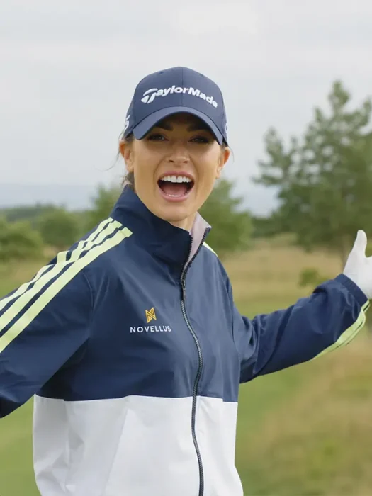 European Tour Annabel Dimmock Blue and Wihte Jacket