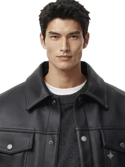 Faux leather jacket