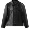 Faux-leather jacket
