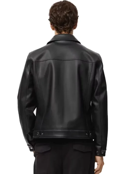 Faux leather jacket with pockets