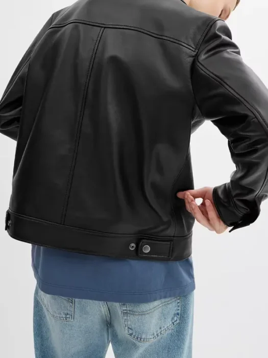 Heritage C Lightweight Leather Jacket Back