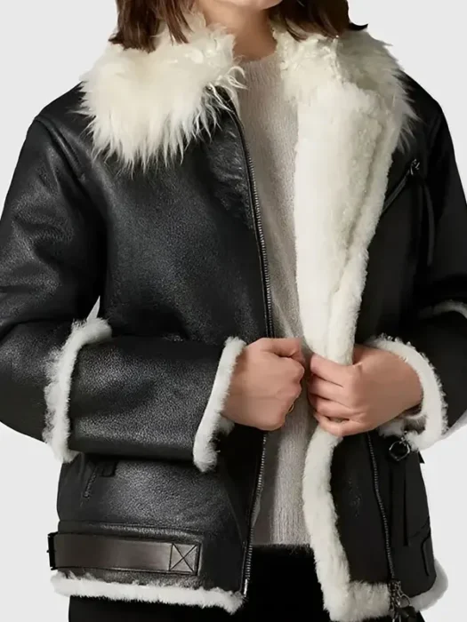 Jonathon Black B3 Bomber Black Leather Jacket