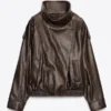 LEATHER EFFECT BIKER JACKET