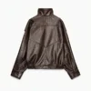 LEATHER EFFECT BIKER JACKET Back