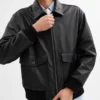 Leather Bomber Jacket