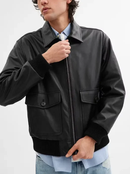 Leather Bomber Jacket
