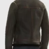 McGowan Brown G1 Bomber Leather Jacket Back