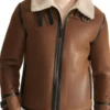 Men B3 Aviator Brown Shearling Leather Jacket