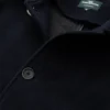 Men Dark Blue Wool Coat