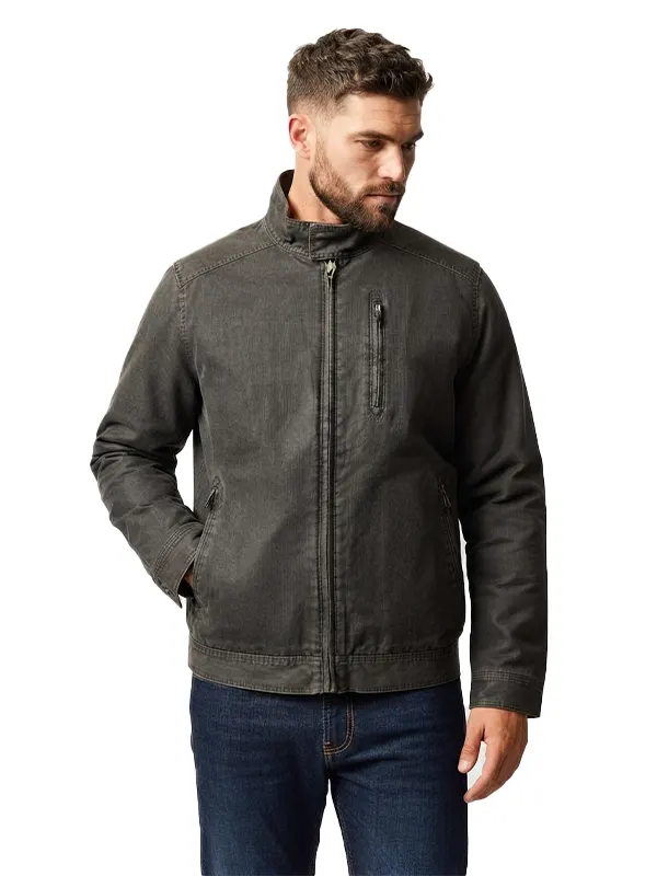 Men Dark Grey Jacket